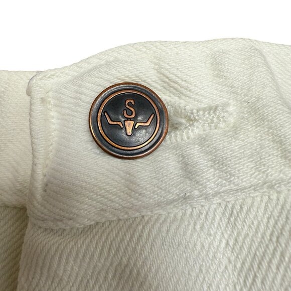 VINTAGE Women's SHEPLERS‎ High Rise Straight Leg Jeans White | Size 18 - Picture 4 of 7